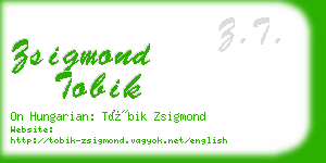 zsigmond tobik business card